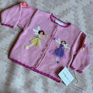 Art Walk Pink Candy Fairy Knit Cardigan NWT size 2T